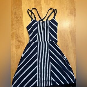 Maurices Navy/White Dress - Size Small